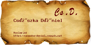 Császka Dániel névjegykártya