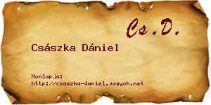 Császka Dániel névjegykártya